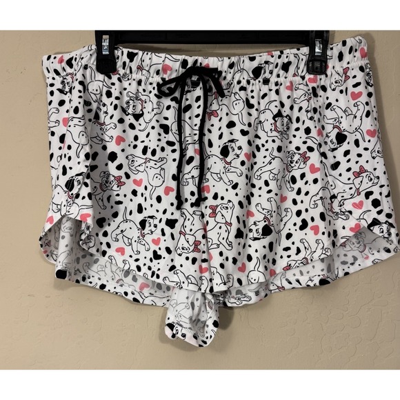 Disney 101 Dalmatians Pajama Set Women L (12-14) 2pc Dogs Hearts Cute NEW - Picture 5 of 8